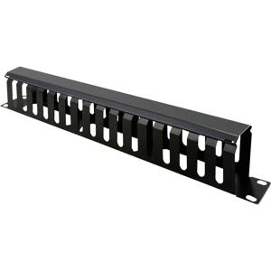 VALUE 19 Frontplaat 1 HE met rangeerkanaal 40 x 80 mm, zwart