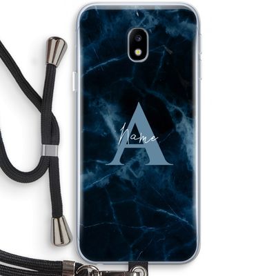 Midnight Marble: Samsung Galaxy J3 (2017) Transparant Hoesje met koord