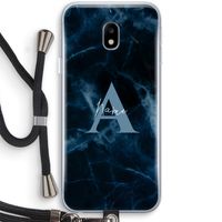 Midnight Marble: Samsung Galaxy J3 (2017) Transparant Hoesje met koord