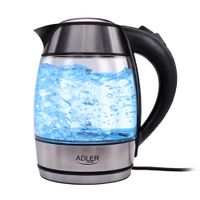 Adler AD 1246 waterkoker 1,8 l 2200 W Roestvrijstaal, Transparant - thumbnail