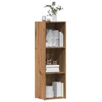 Boekenkast 36x30x114 cm bewerkt hout artisanaal eikenkleur