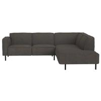 Leen Bakker - Hoekbank Madison Rechts - Maggy - Stof - Taupe - 230x258x77 Cm
