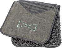 Trixie microvezel handdoek met insteekzakken grijs (78X32 CM) - thumbnail
