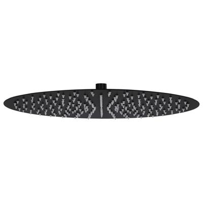 VidaXL Regendouchekop rond 40 cm roestvrij staal zwart