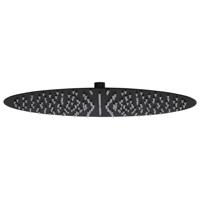 VidaXL Regendouchekop rond 40 cm roestvrij staal zwart