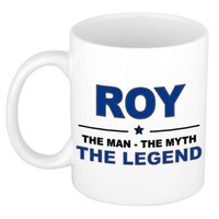 Naam cadeau mok/ beker Roy The man, The myth the legend 300 ml - Naam mokken - thumbnail