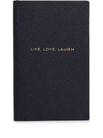 Smythson carnet Live Love Laugh - Bleu - thumbnail