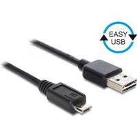 Delock 85156 Kabel EASY-USB 2.0 Type-A male > USB 2.0 Type Micro-B male 50cm zwart