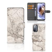 Motorola Moto G31 | G41 | Bookcase | Marmer Beige