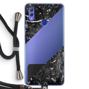 Zwart marmer: Honor Note 10 Transparant Hoesje met koord