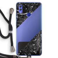 Zwart marmer: Honor Note 10 Transparant Hoesje met koord