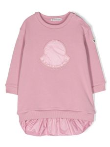 Moncler Enfant robe-pull à logo brodé - Rose