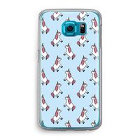 Eenhoorns overal: Samsung Galaxy S6 Transparant Hoesje