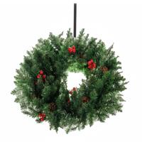 Kerstkrans met hanger - kerstkrans voor deur - 60 cm - met decoratie - kerst - kerstversiering