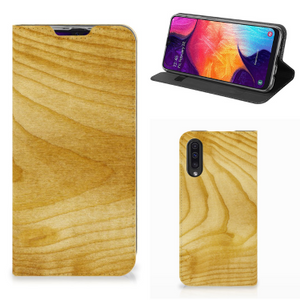 Samsung Galaxy A50 Book Wallet Case Licht Hout