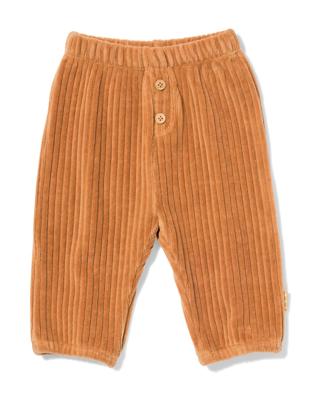 HEMA Newborn Broek Rib Velours Bruin (bruin)