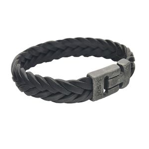 JOSH Heren Leren Armband Zwart | 24001-bra