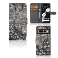Google Pixel 7 Pro | Telefoonhoesje | Met pasjeshouder | Krokodillenprint
