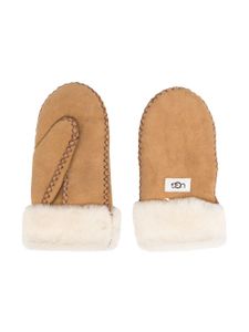 UGG Kids gants fourrés à logo - Tons neutres