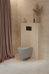 Luca Varess  Vinto  hangend toilet steengrijs randloos, inclusief isolatieset