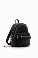 Kleine rugzak met borduursels - BLACK - U