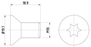 Schroef, remschijf TPM0010