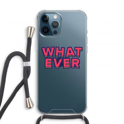Whatever: iPhone 12 Pro Transparant Hoesje met koord