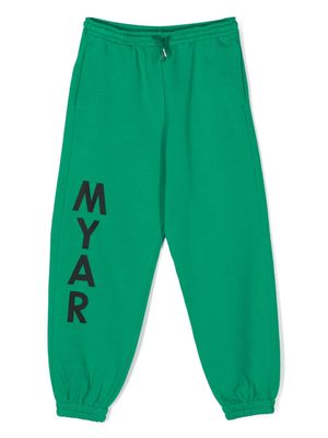 Myar Trainingsbroek met logoprint - Groen
