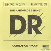 DR Strings PL-018 Plain Steel Elektrisch / Akoestische Losse Snaar .018