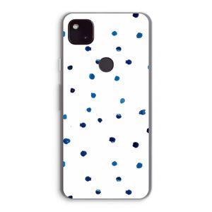 Blauwe stippen: Google Pixel 4a 5G Transparant Hoesje