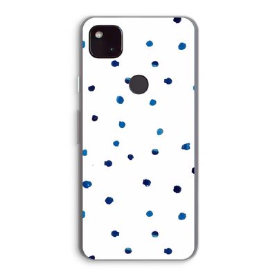 Blauwe stippen: Google Pixel 4a 5G Transparant Hoesje
