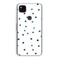 Blauwe stippen: Google Pixel 4a 5G Transparant Hoesje