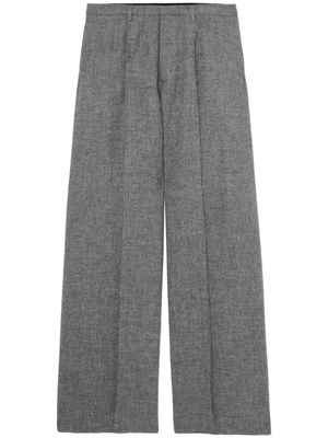 R13 pantalon ample Inverted à plis creux - Gris