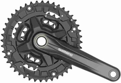 Crankstel 6/7/8 speed Shimano Tourney FC-TY501 met 175mm crankarm 48 x 38 x 28T - zwart