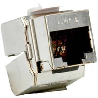ROLINE Cat.6 (Class E) Keystone, afgeschermd, zilverkleurig, geen gereedschap nodig