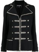 CHANEL Pre-Owned veste croisée à détail effet crochet (2006) - Noir