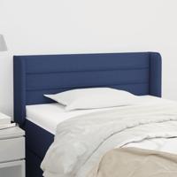 Hoofdbord met randen 83x16x78/88 cm stof blauw
