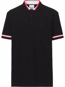 Burberry polo à motif monogrammé - Noir