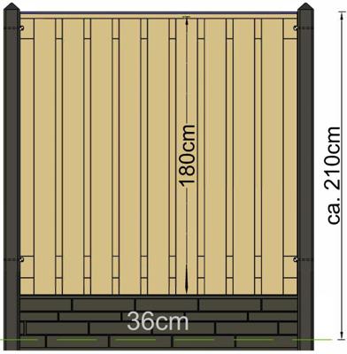 Berton paal IJssel gecoat tussenmodel 308 cm Tuindeco - Tuindeco
