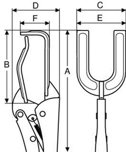 Bahco lasklemtang 200 mm | 2965-200 - 2965-200