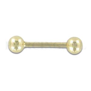 Barbell goud 14 karaat 10 mm
