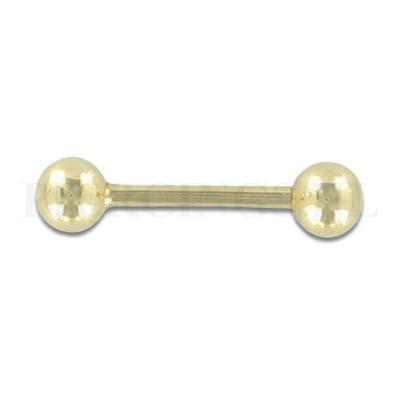 Barbell goud 14 karaat 10 mm