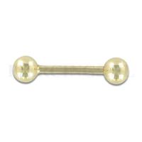 Barbell goud 14 karaat 10 mm