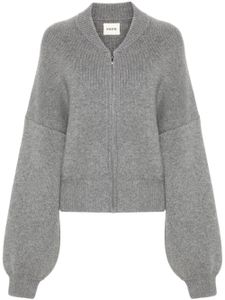 KHAITE cardigan Rhea à effet brossé - Gris