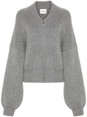 KHAITE cardigan Rhea à effet brossé - Gris
