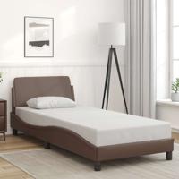 Bedframe "Dover" kunstleer bruin 90x200 cm
