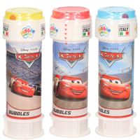 3x Disney Cars bellenblaas flesjes met bal spelletje in dop 60 ml voor kinderen - thumbnail