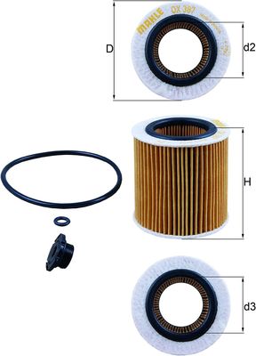 Oliefilter OX387D1