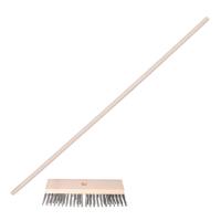 Sorex Staaldraad bezem - kop 30 cm - steel 130 cm - onkruid bezem - buiten
