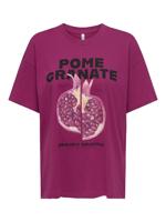 Only Onlvivvi S/s Lovely Top Jrs 15346761 T-shirt Korte Mouw 4993431 Sangria Pomegranate Exotic